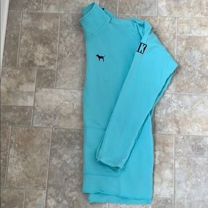 Victoria Secret Pink half zip hoodie with pockets